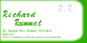 richard rummel business card